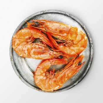 Cooked prawn on a plate, | Free PSD - rawpixel