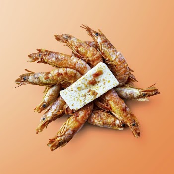 Cooked prawn, seafood on orange | Free Photo - rawpixel