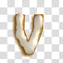 Cookie letters, white and brown abstract illustration transparent background PNG clipart
