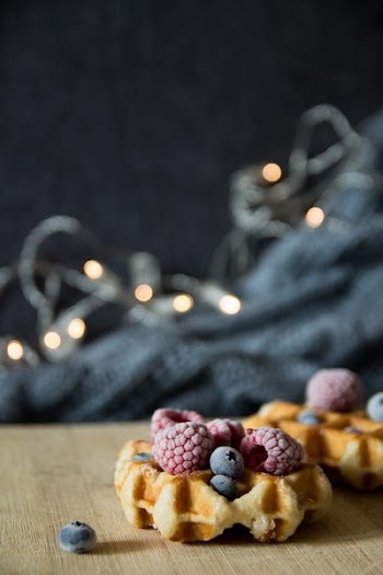 cookies with blueberries and raspberries