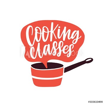 Cooking classes label vector flat illustration