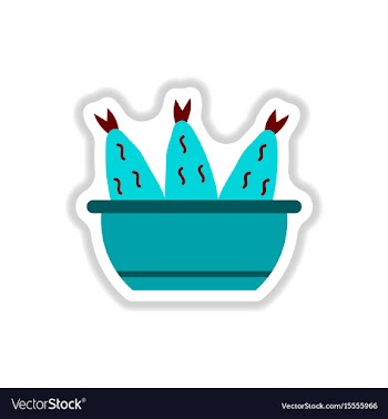 Cooking fish soup icon flat vector image