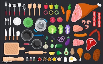 Cooking ingredients and tools vector set | Free stock vector - 487698