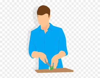 Cooking, Man, Knife, Cutting, People, Desktop, Isolated - Knife Cutting Cartoon Png