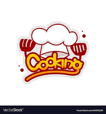 cooking sticker with chef hat and spatula