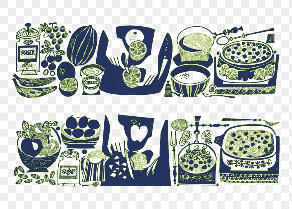Cooking table png sticker, green | Free PNG - rawpixel
