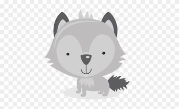 Cool Cartoon Baby Wolf Cute Wolf Svg Cut File For Scrapbooking - Cute Wolf Clipart