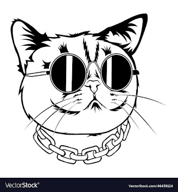 cool cat with goggles