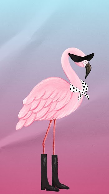 Cool flamingo iPhone wallpaper, gradient | Free Photo Illustration - rawpixel