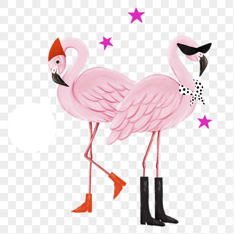 Cool flamingoes png sticker, cute | Free PNG Illustration - rawpixel