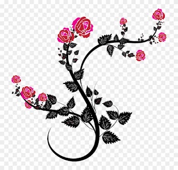 Cool Flower Vine Clipart With Flower Vine - Rose Vines