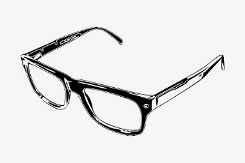 Cool glasses drawing clipart, vintage | Free Vector - rawpixel