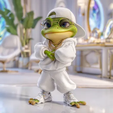 Cool Hip-Hop Frog Character in 3D Animation Cool Hip-Hop Frog Character in 3D Animation
