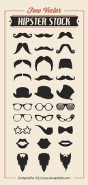 Cool Hipster Set Silhouette