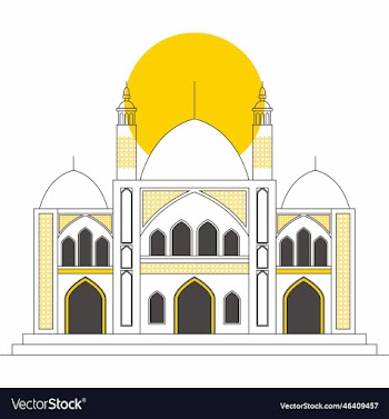 cool islamic mosque architecture line art design