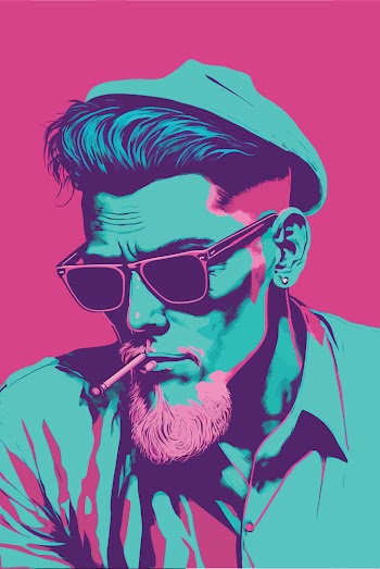 cool man smoking cigarette - ai generated