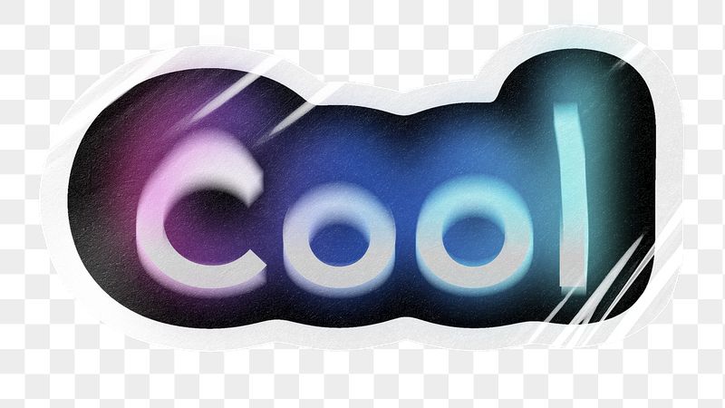 Cool png word sticker, neon | Free PNG - rawpixel