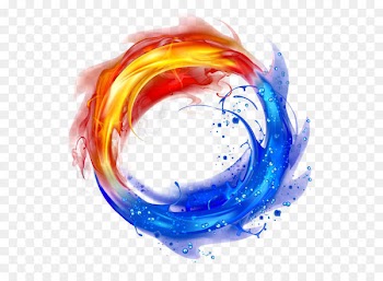 Cool water and fire light effect background 