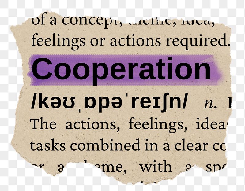 Cooperation png word sticker, torn | Free PNG - rawpixel