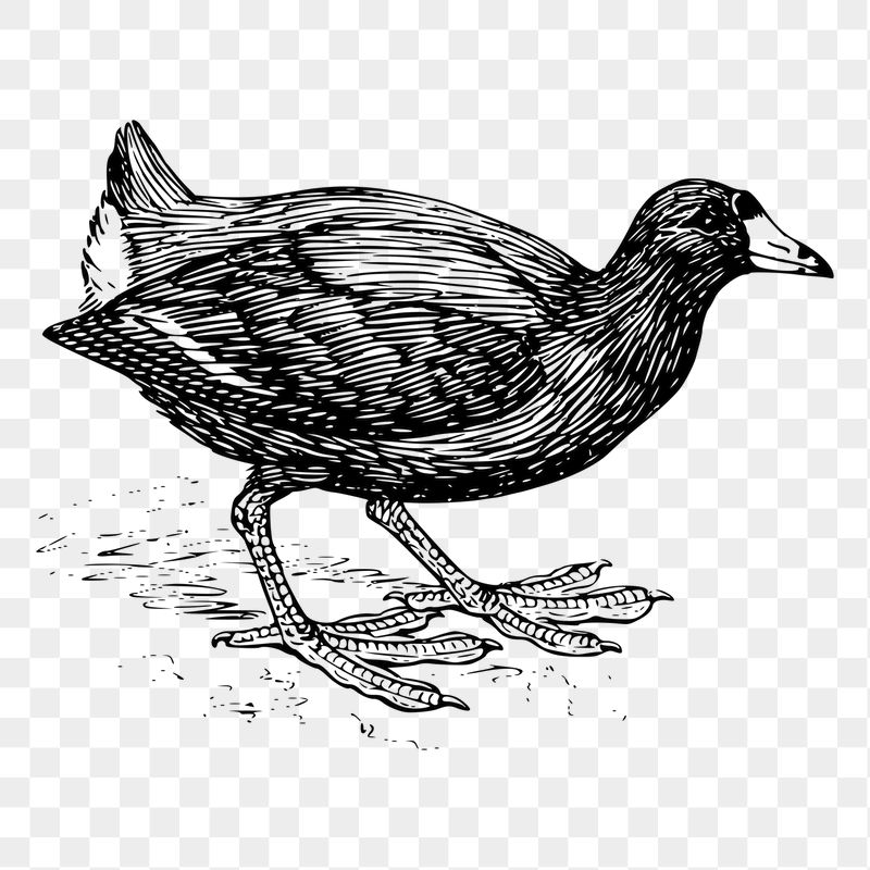 Coot bird png sticker illustration, | Free PNG - rawpixel