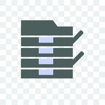 Copier vector icon isolated on transparent background, Copier logo concept