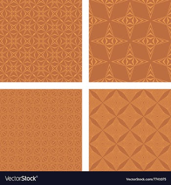 Copper color seamless pattern background set vector image