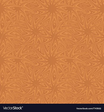 Copper seamless curved star pattern background vector image
