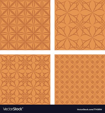 Copper seamless pattern background set vector image