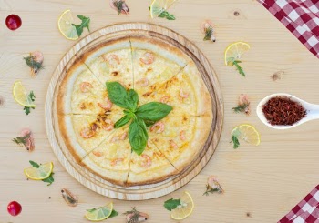 Copy Space Photo of Pizza on Table
