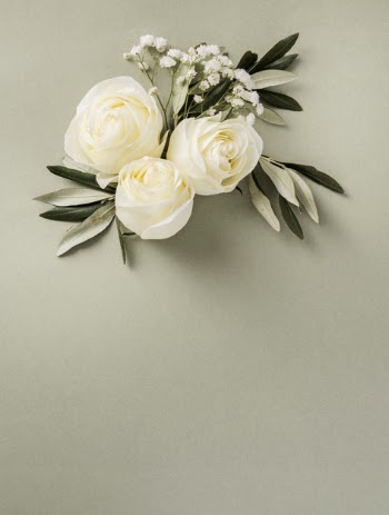 Copy-space wedding floral ornament Free Photo