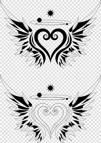 Copyright Free Angelic Heart Design transparent background PNG clipart