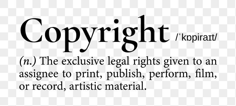Copyright png dictionary word sticker, | Free PNG - rawpixel