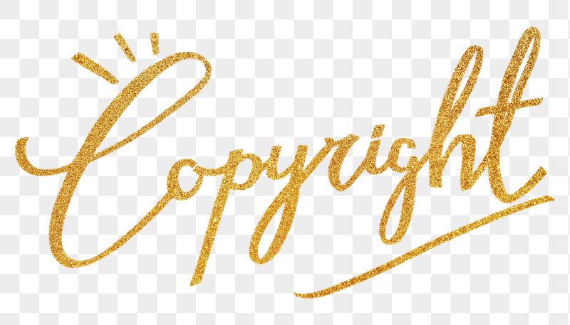 Copyright png word, gold glittery | Free PNG - rawpixel