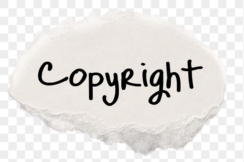 Copyright png word, ripped paper, | Free PNG - rawpixel