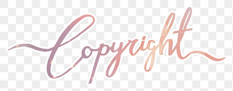 Copyright png word sticker, pastel | Free PNG - rawpixel