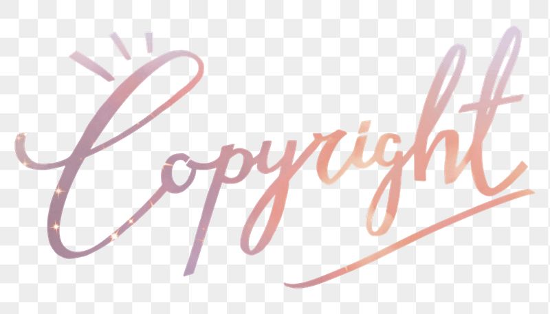 Copyright png word sticker, pastel | Free PNG - rawpixel