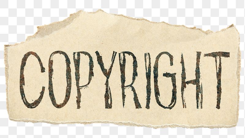 Copyright png word sticker, ripped | Free PNG - rawpixel