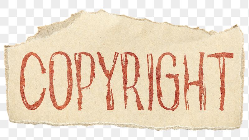 Copyright png word sticker, ripped | Free PNG - rawpixel