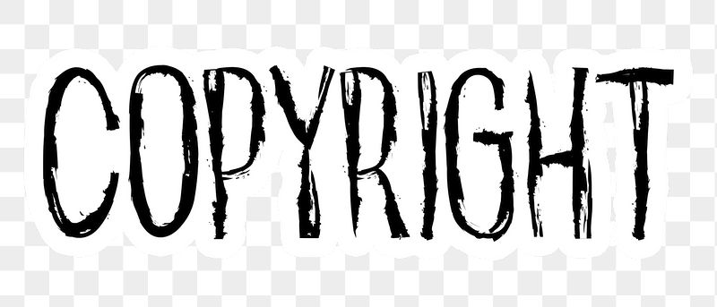 Copyright png word sticker typography, | Free PNG - rawpixel