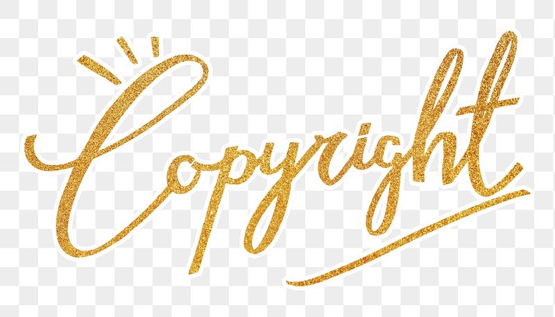 Copyright word png, gold glittery | Free PNG - rawpixel