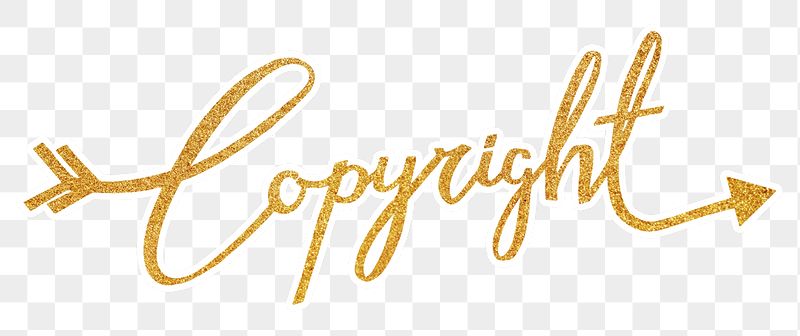 Copyright word png, gold glittery | Free PNG - rawpixel
