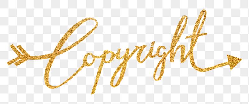 Copyright word png, gold glittery | Free PNG - rawpixel