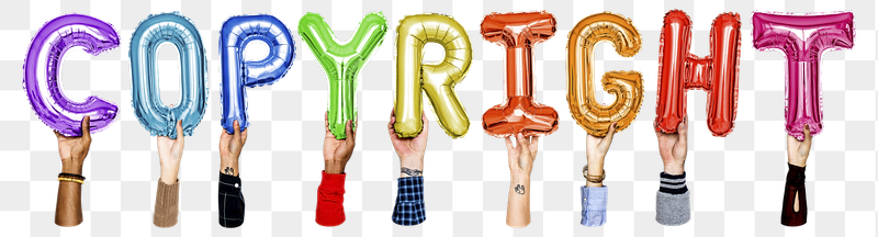 Copyright word png, hands holding | Free PNG - rawpixel