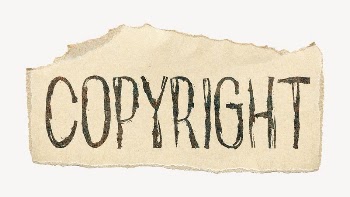 Copyright word sticker, ripped paper | Free PSD - rawpixel