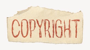 Copyright word sticker, ripped paper | Free PSD - rawpixel