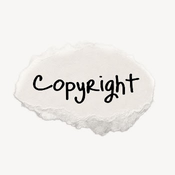 Copyright word, typography on ripped | Free PSD - rawpixel