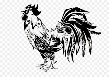 Coq de feu Zi wei dou shu Rooster Tiger Coq de bois - Rooster Silhouette 
