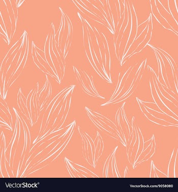 Coral bg leaves vector image