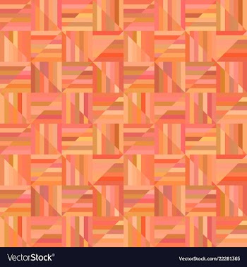 Coral geometric striped triangle pattern - tile vector image