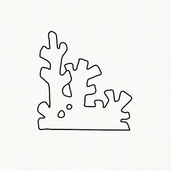 Coral line art illustration, underwater | Free Vector - rawpixel